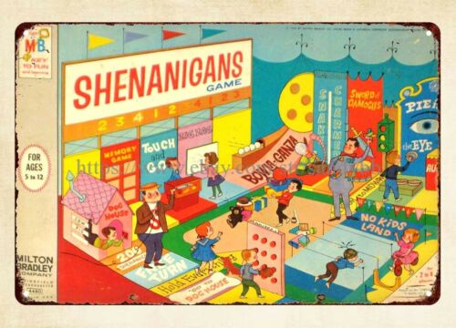 Vintage Collectibles Store - Металлическая жестяная табличка с надписью «Shenanigans