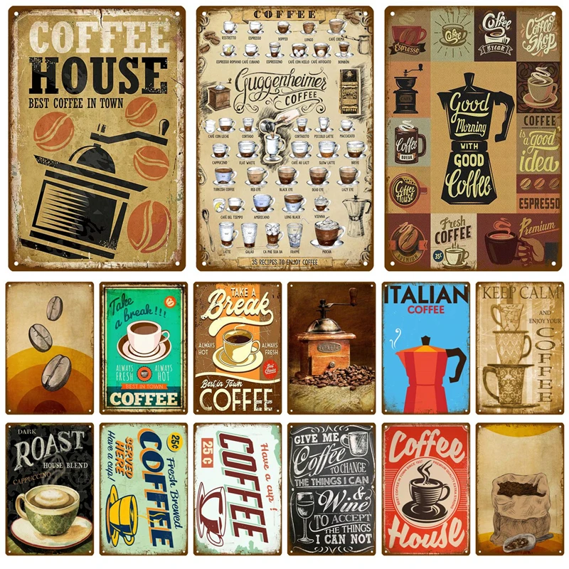 Vintage Collectible Plates - Металлическая табличка в ретро-стиле для декора: