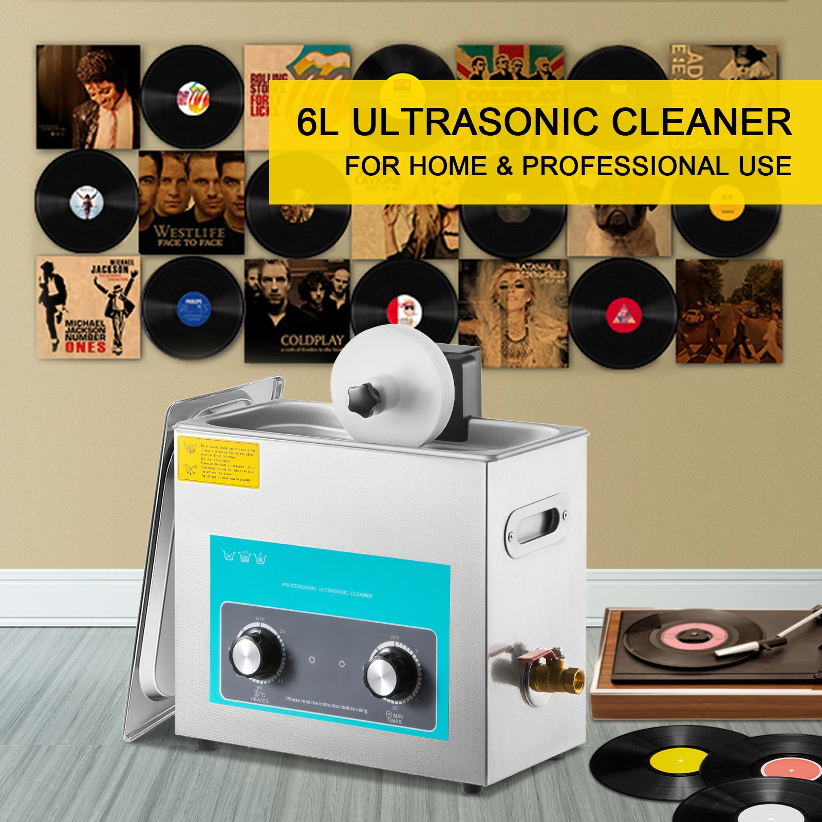 SIHAO 6L ультразвуковой очисти – обзор и цена Vinyl Record Cleaner